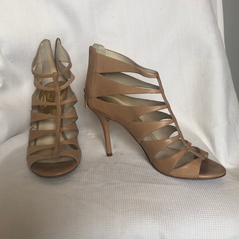 Michael Kors nude caged heels